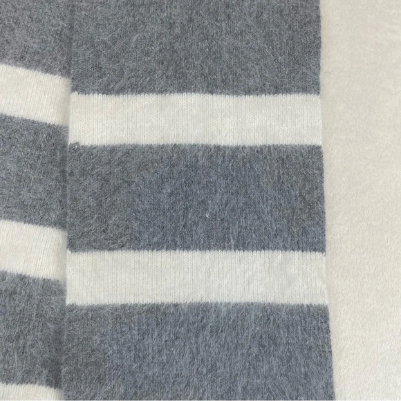 Scala pronto angora wool striped scarf with roses - Picture 4 of 8